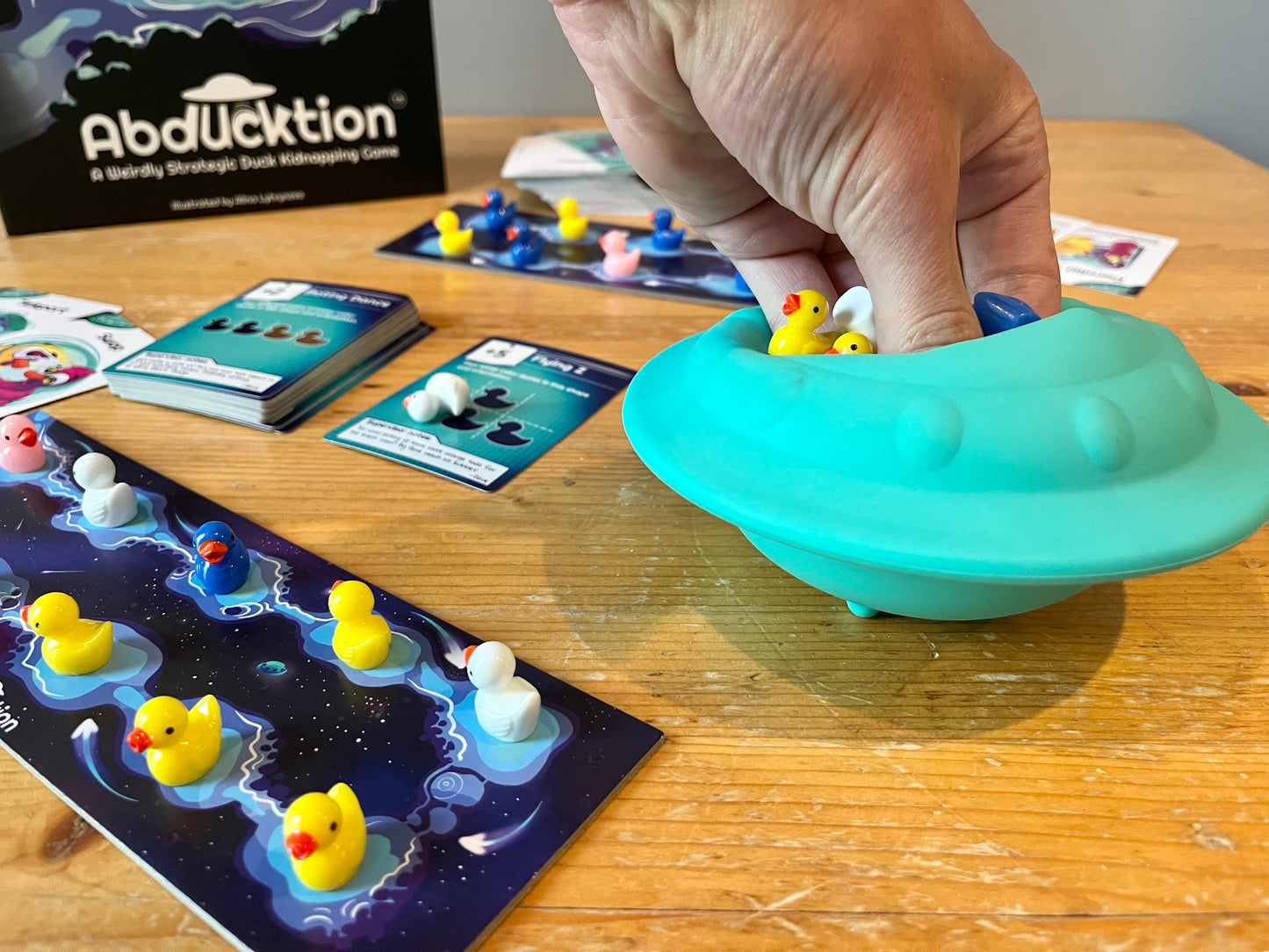 Abducktion Base Game + IntergalacDuck Expansion (ships inside main box!)