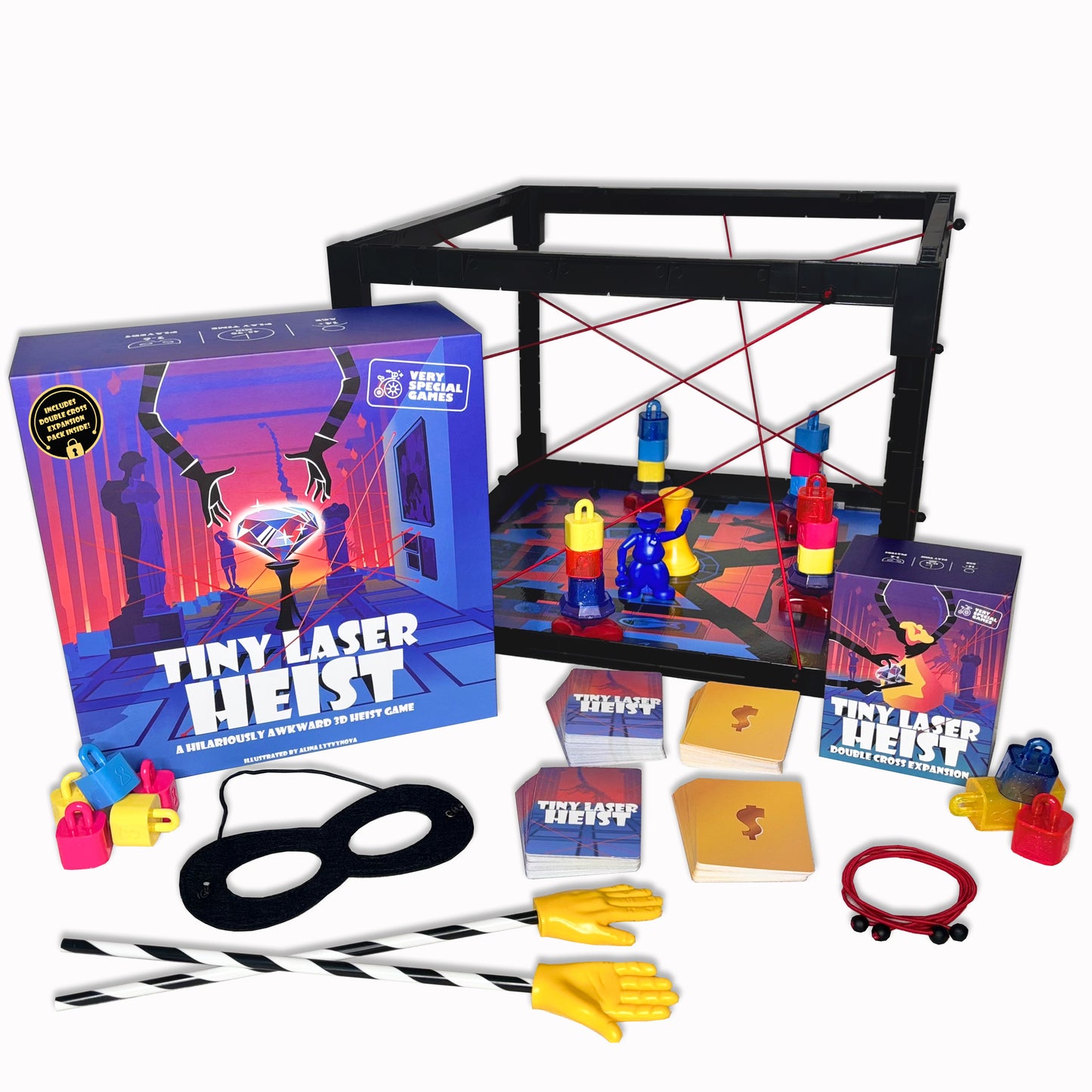 3D Game Bundle: Bloomchasers + Tiny Laser Heist Base Games + Expansions!